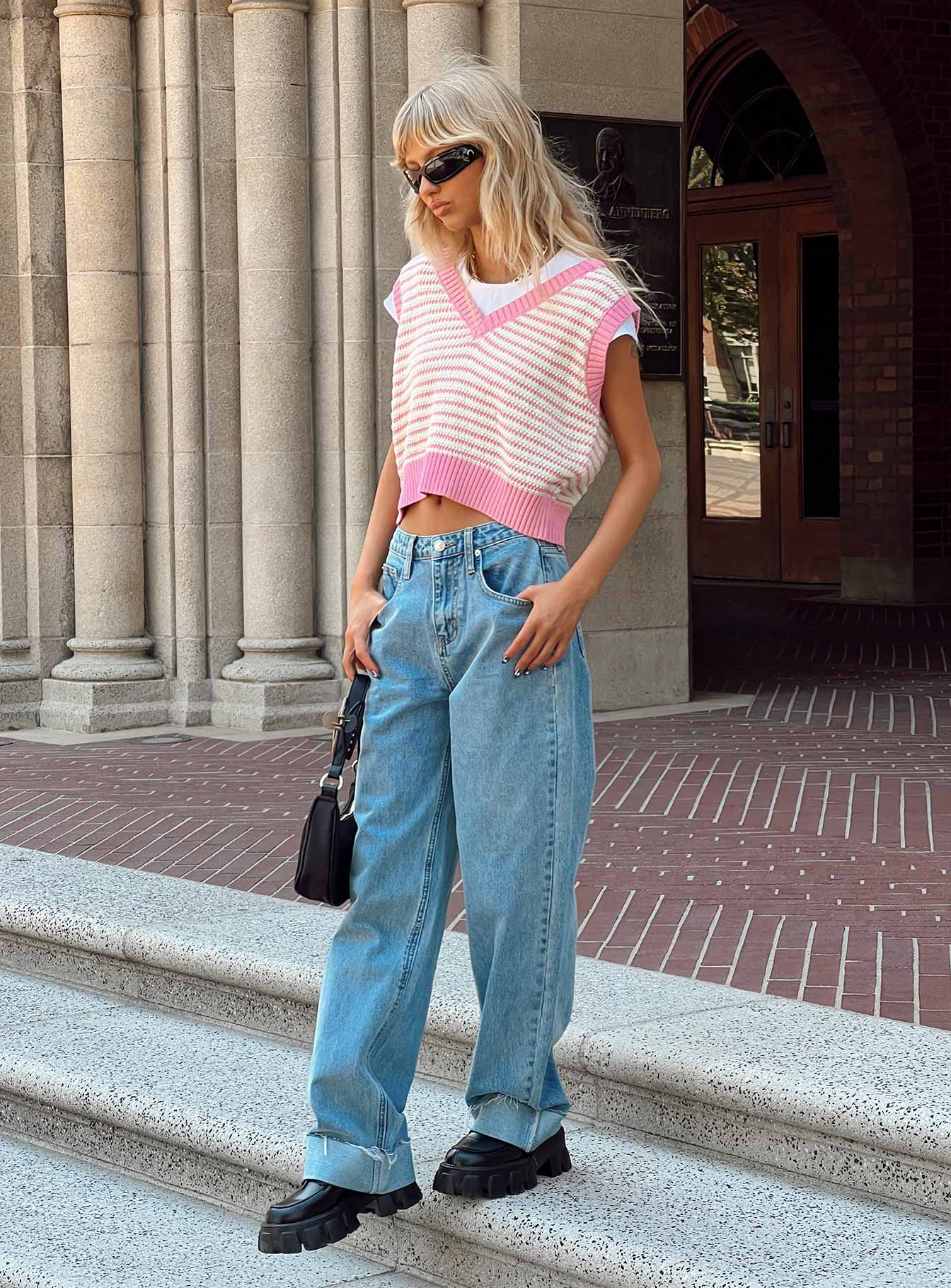 Ollie Straight Leg Jean Mid Wash Denim
