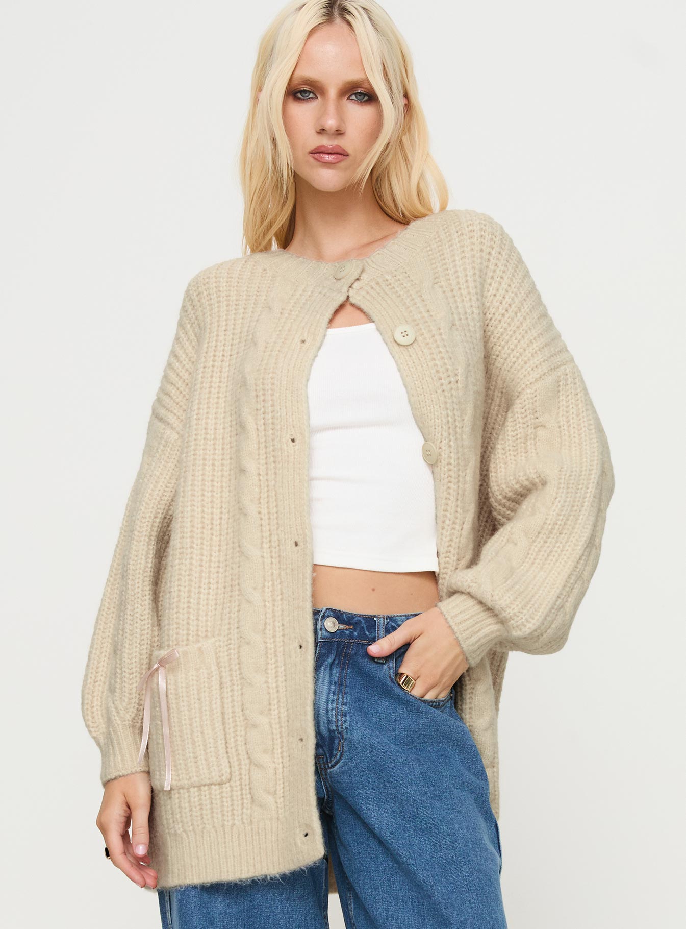 Cameliah Knit Cardigan Cream